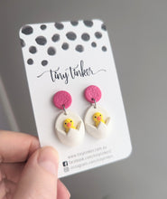 Load image into Gallery viewer, Chicken &amp; Egg Dangle Earrings
