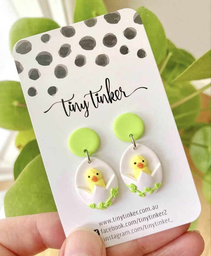 Chicken & Egg Dangle Earrings