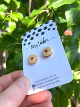 Load image into Gallery viewer, Raspberry shortcake biscuit earrings
