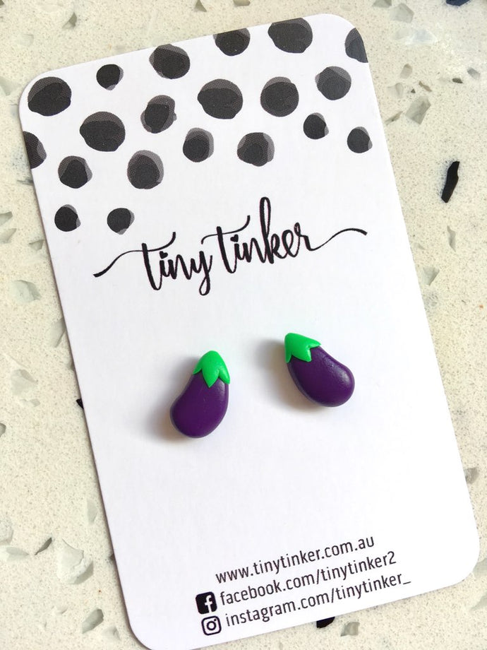 Eggplant Earrings